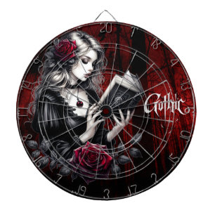 Gothic Read Dart Board