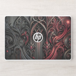 Gothic Red and Black Laptop Skin