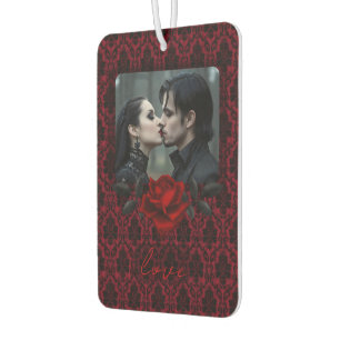 Gothic Red Damask Rose Wedding Air Freshener
