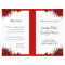Gothic Red Floral Bi-Fold Wedding Program Template