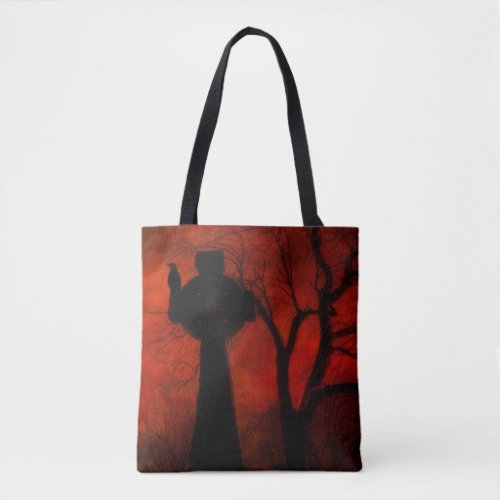 Gothic Red Halloween Night Tote Bag