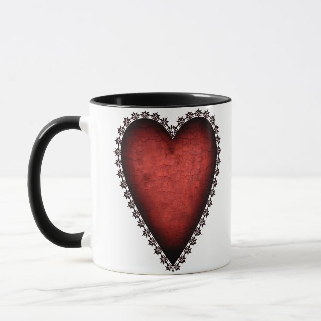 Gothic Red Heart Mug (Left)