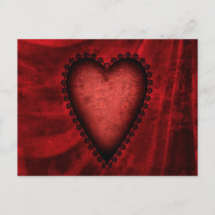 Gothic Red Heart Postcard