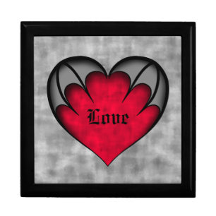 Gothic red heart Valentine's day Keepsake Box