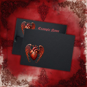 Gothic Red Heart with Roses – Dark Romantic Envelope
