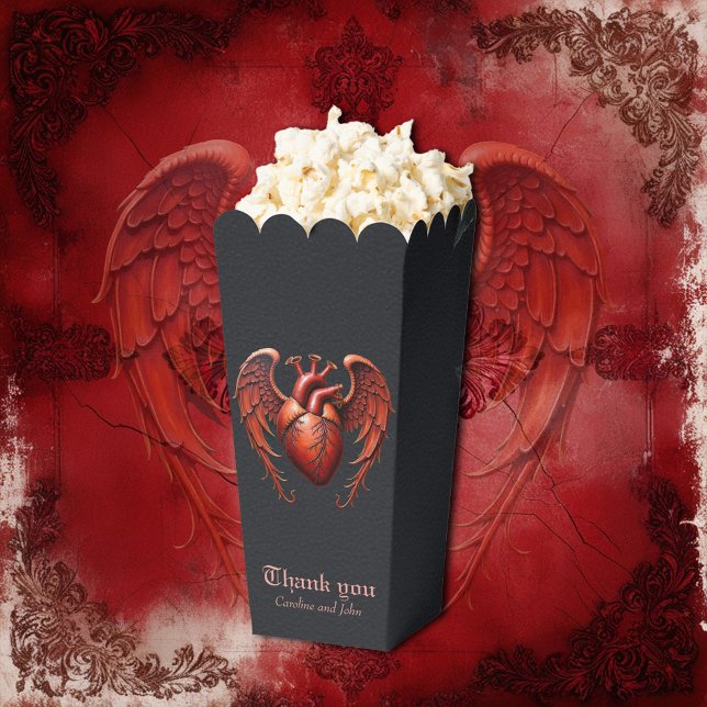 Gothic Red Heart with Roses – Dark Romantic  Favor Boxes (Creator Uploaded)