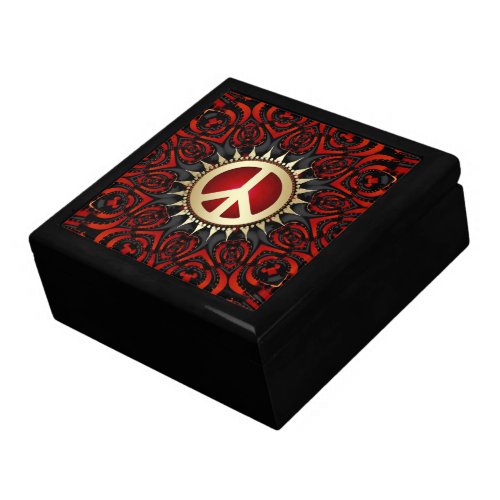 Gothic Red Passion Peace Wooden Gift Box