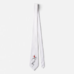 Gothic Red Rose Lady Surreal Tribal Tattoo Art Neck Tie