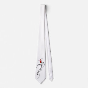 Gothic Red Rose Lady Surreal Tribal Tattoo Art Tie