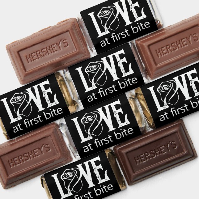 Gothic Red Rose Love at First Bite Wedding Hershey's Miniatures (Assorted)