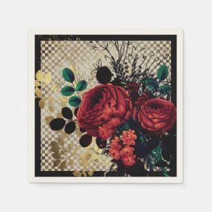 Gothic Red Roses Napkins