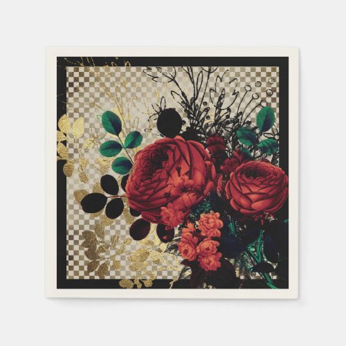 Gothic Red Roses  Napkins