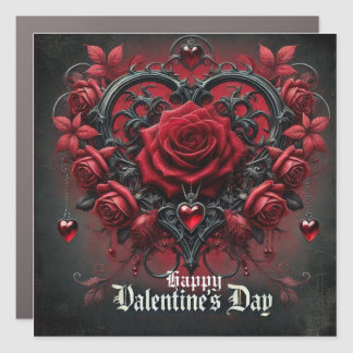 Gothic red roses Valentine's day Car Magnet