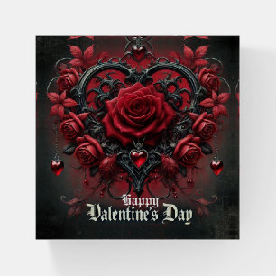 Gothic red roses Valentine's day Paperweight