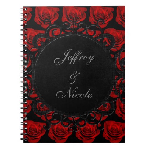 Gothic Red Roses Victorian Wedding Notebook