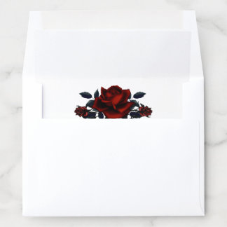 Gothic Red Roses Wedding  Envelope Liner