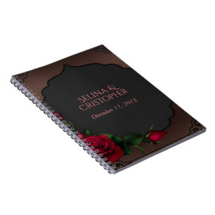 Gothic Red Roses Wedding Planner Notebook