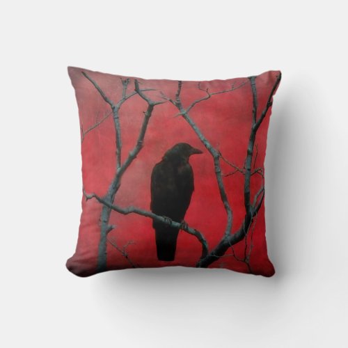 Gothic Red Throw Pillow
