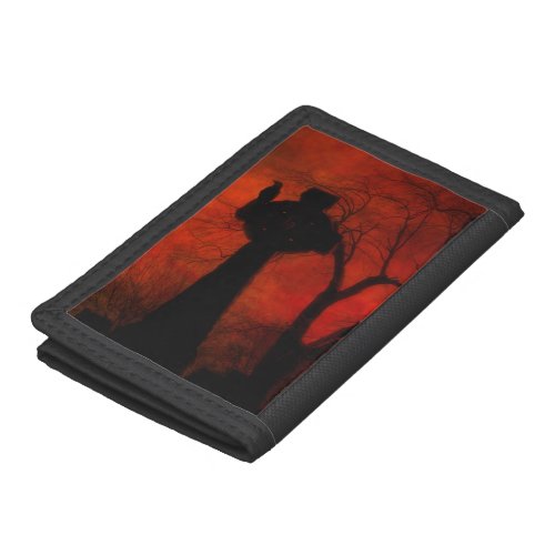 Gothic Red Trifold Wallet