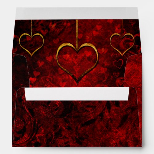 Gothic Red Wedding Invitation Envelope