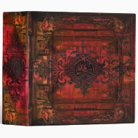 Gothic Renaissance Red Faux Leather Ancient Tome