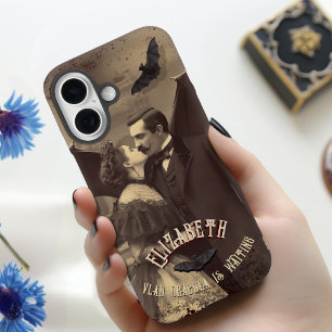 Gothic Retro Vintage Dracula Halloween iPhone 16 Case