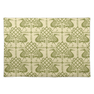 Gothic Revival Birds and Knots Cloth Placemat