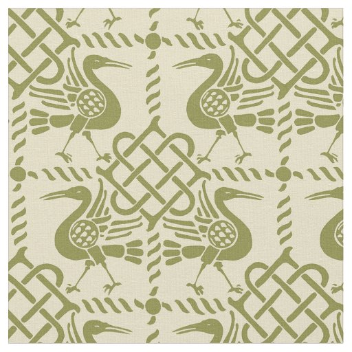 Gothic Revival Birds and Knots Fabric