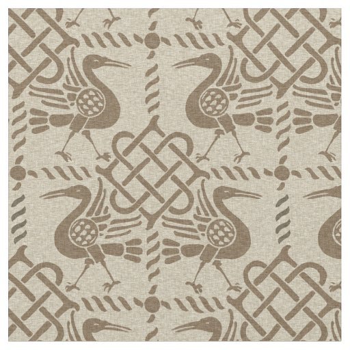 Gothic Revival Birds and Knots Fabric