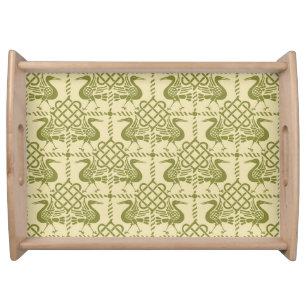 Gothic Revival Birds and Knots Serving Tray