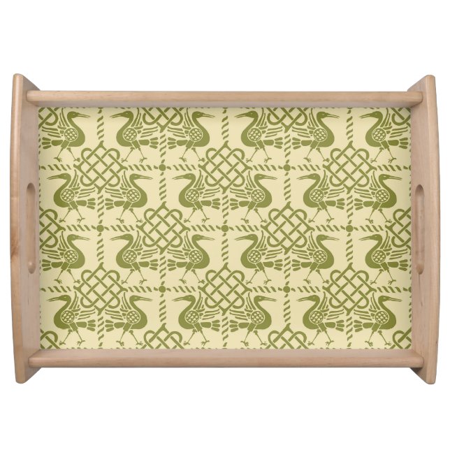 Gothic Revival Birds and Knots Serving Tray (Front)