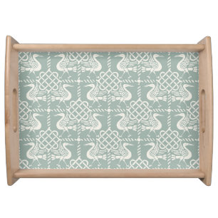 Gothic Revival Birds and Knots Serving Tray