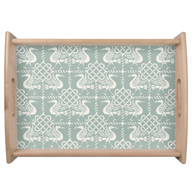 Gothic Revival Birds and Knots Serving Tray (Front)