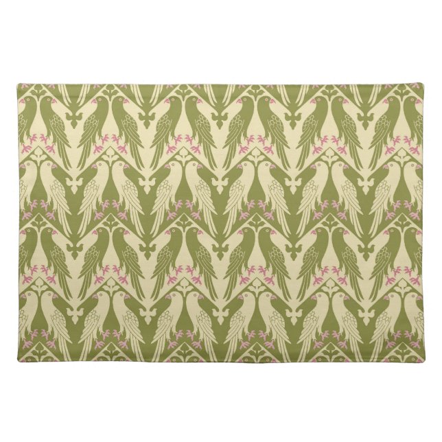 Gothic Revival Birds Cloth Placemat (Front)