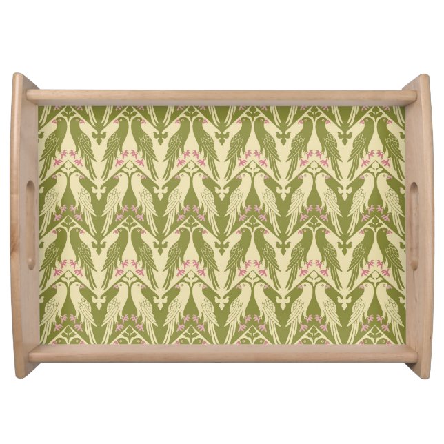 Gothic Revival Birds Serving Tray (Front)