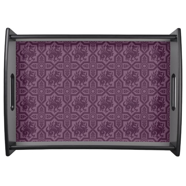 Gothic Revival Dragons Serving Tray (Front)