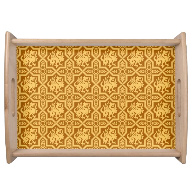 Gothic Revival Dragons Serving Tray (Front)