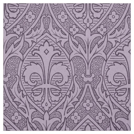 Gothic Revival Fleur de Lys - Lavender Fabric