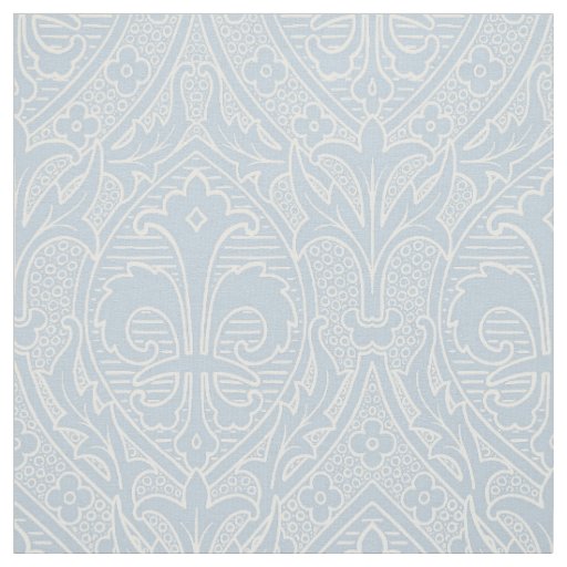 Gothic Revival Fleur de Lys - Misty Blue Fabric