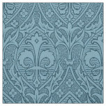 Gothic Revival Fleur de Lys - Peacock Blue Fabric