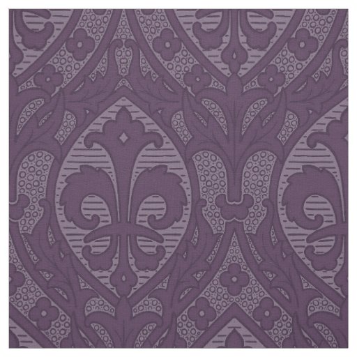 Gothic Revival Fleur de Lys - Purple Fabric