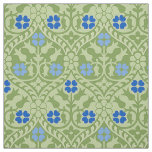 Gothic Revival Floral, Green and Blue Fabric