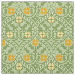 Gothic Revival Floral, Green and Goldenrod Fabric