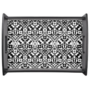 Gothic Revival Floral Serving Tray