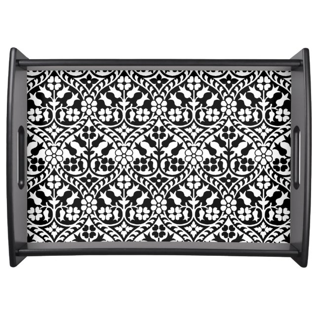 Gothic Revival Floral Serving Tray (Front)