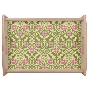 Gothic Revival Flowers Serving Tray