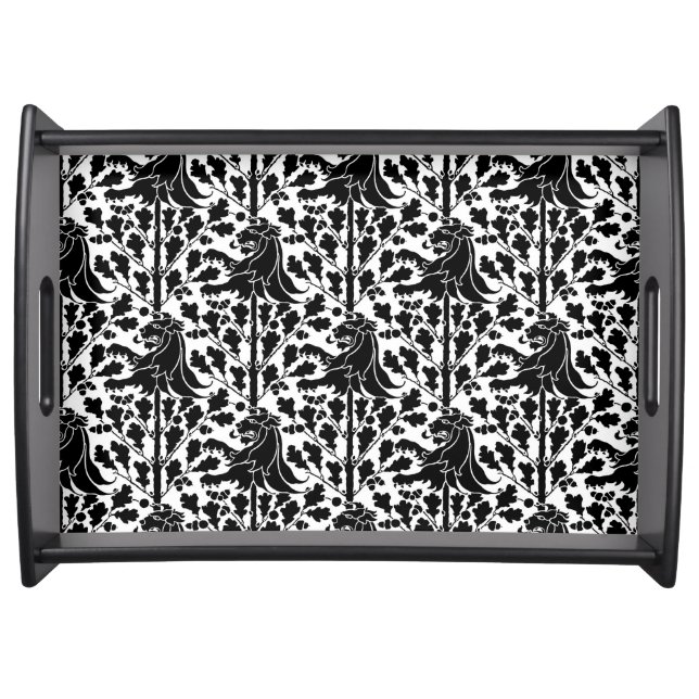 Gothic Revival Lions Serving Tray (Front)