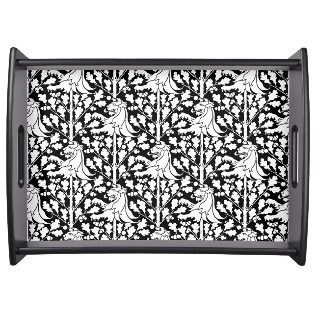 Gothic Revival Lions Serving Tray (Front)