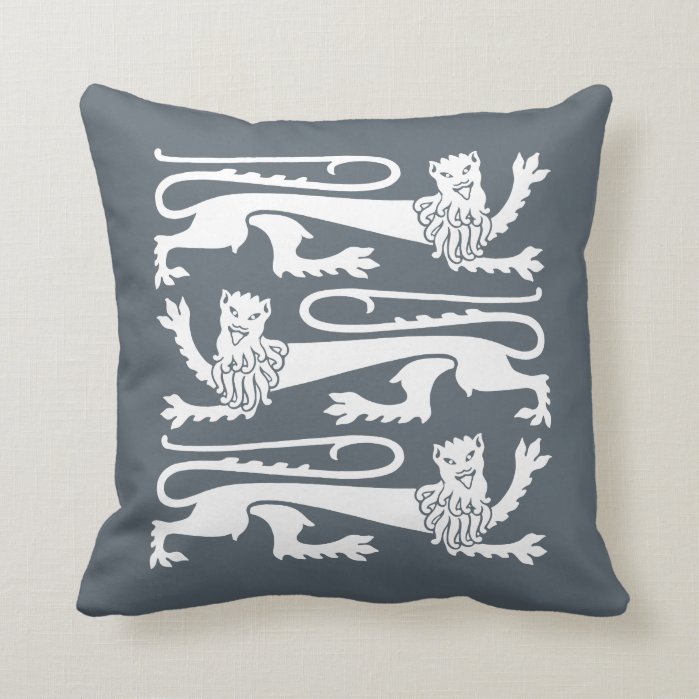 Gothic revival Pugin Mad happy lions CC0961 Throw Pillow