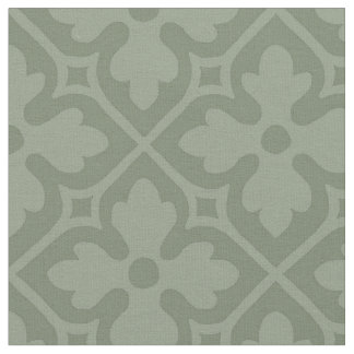 Gothic Revival Quatrefoil - Sage Green Fabric